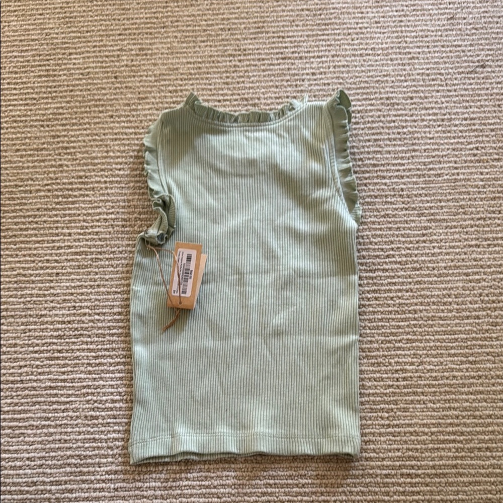 Green Ruffled Kids Top - Picture 4 of 4